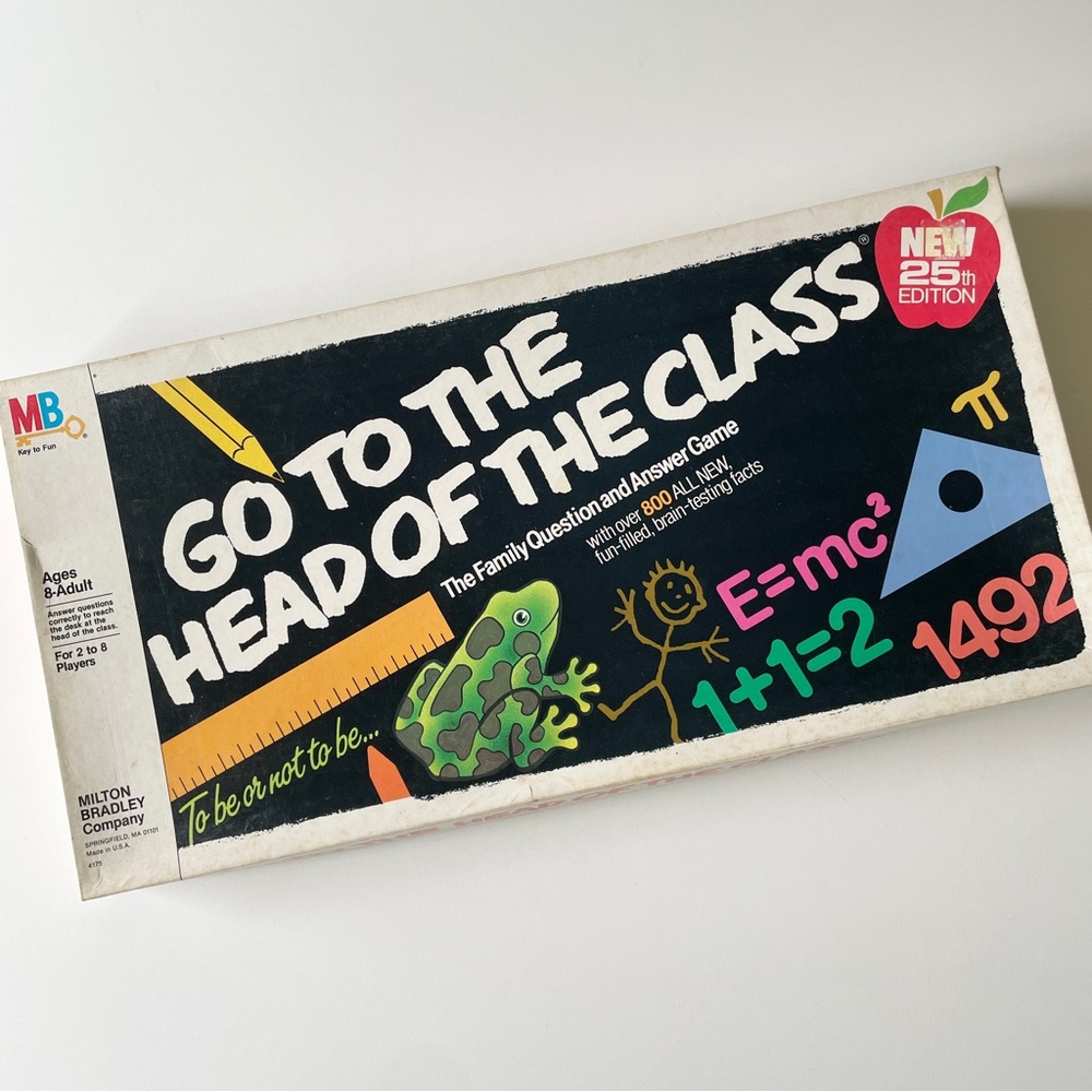 Go To The Head Of The Class Board Game, 25th Edition Vintage Board Game Complete